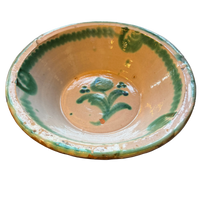 19th century Spanish Fajalauza Lebrillo Bowl