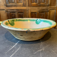 19th century Spanish Fajalauza Lebrillo Bowl