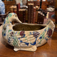 Vintage Majolica Goose Jardiniere