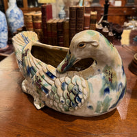 Vintage Majolica Goose Jardiniere