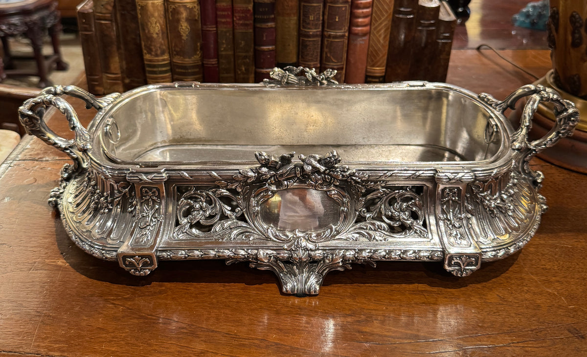 19th Century French Silverplate Jardiniere