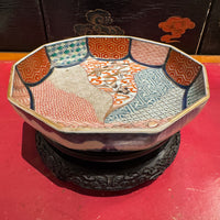 19th Century Japanese Ten Sided Imari Bowl on Stand