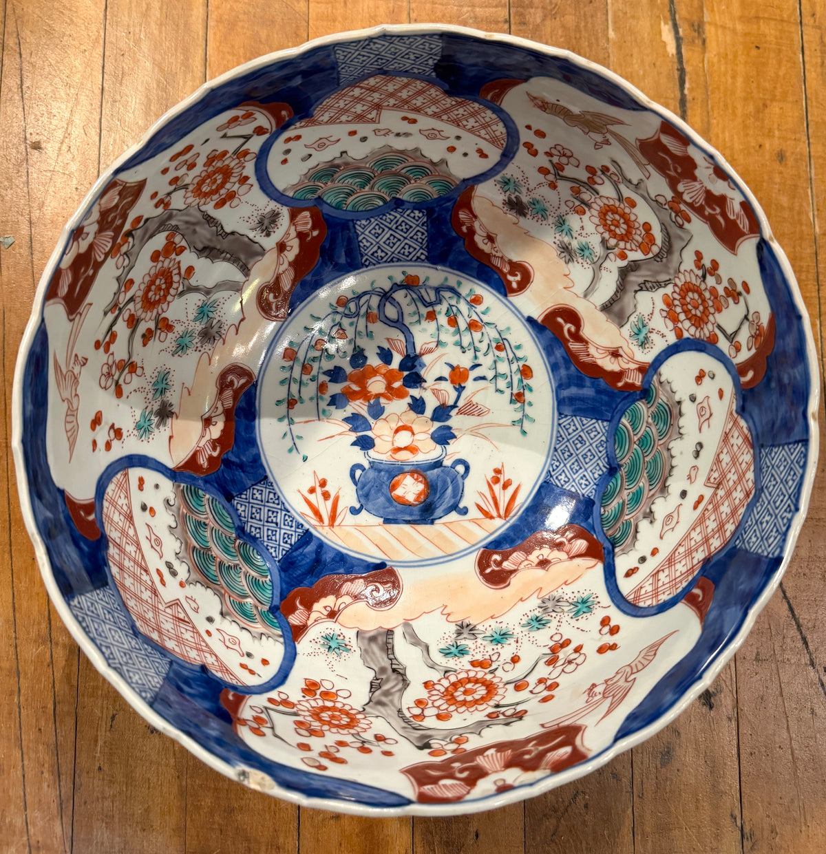 Japanese Imari Center Bowl on Stand