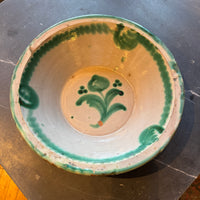 19th century Spanish Fajalauza Lebrillo Bowl