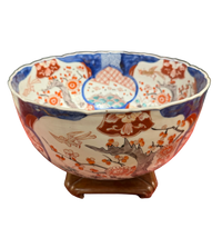 Japanese Imari Center Bowl on Stand