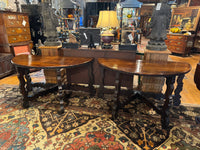 Pair 19th Century Spanish Demilune Console Tables