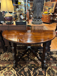 Pair 19th Century Spanish Demilune Console Tables