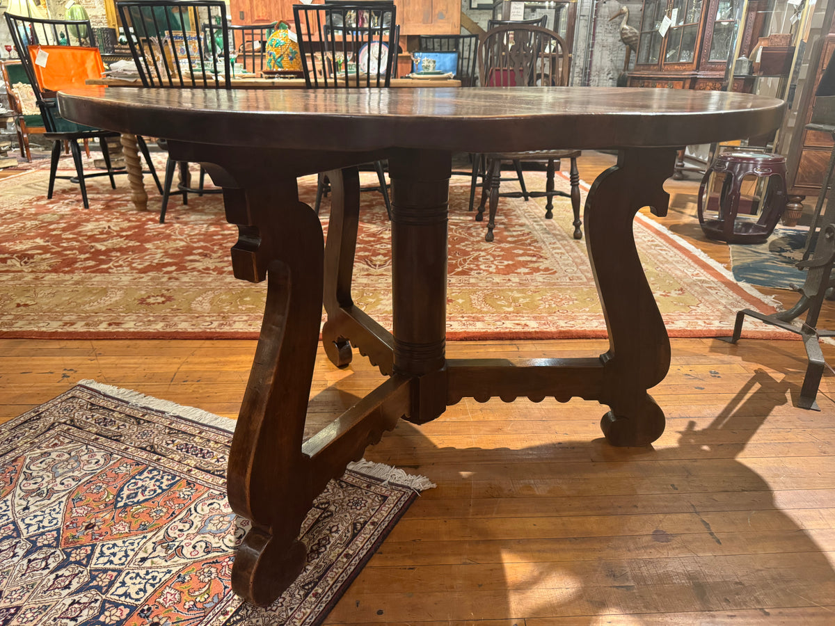 Late 19th Century Spanish Baroque Revival Walnut Center Table