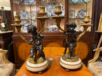 Pair of 19th Century French Candelabra After Clodion