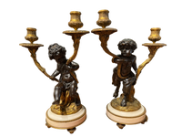Pair of 19th Century French Candelabra After Clodion