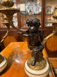Pair of 19th Century French Candelabra After Clodion
