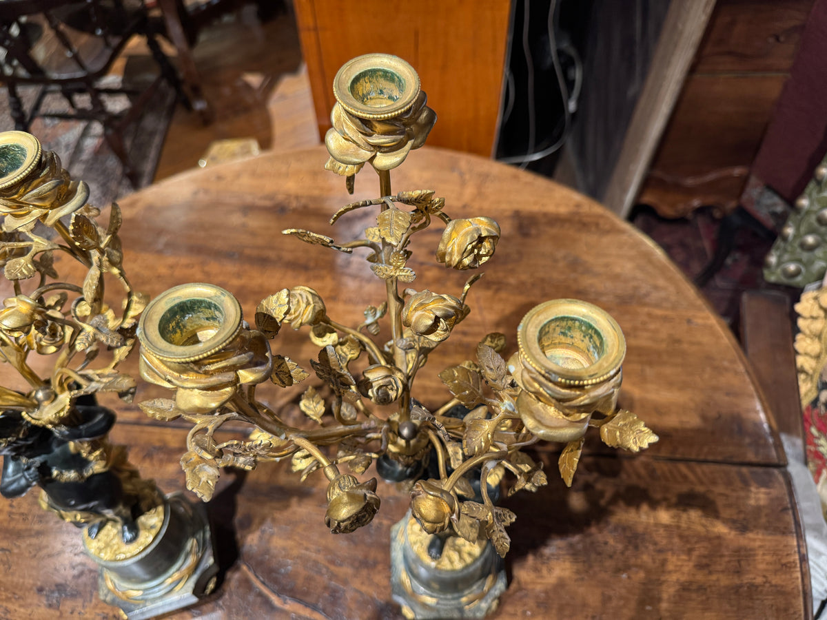 Pair of 19th Century Louis XVI Style Candelabra With Putti