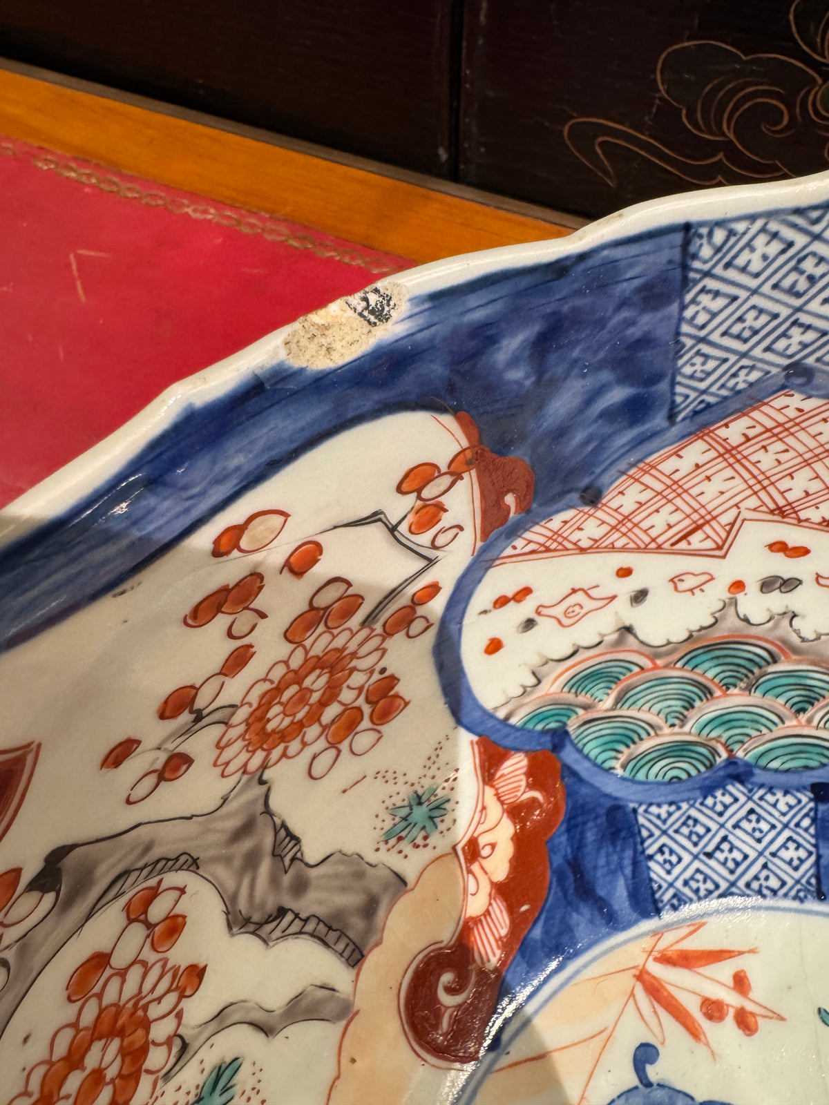 Japanese Imari Center Bowl on Stand
