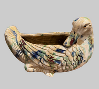 Vintage Majolica Goose Jardiniere