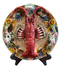 Early 20th Century Palissy Style Hanging Lobster Plate