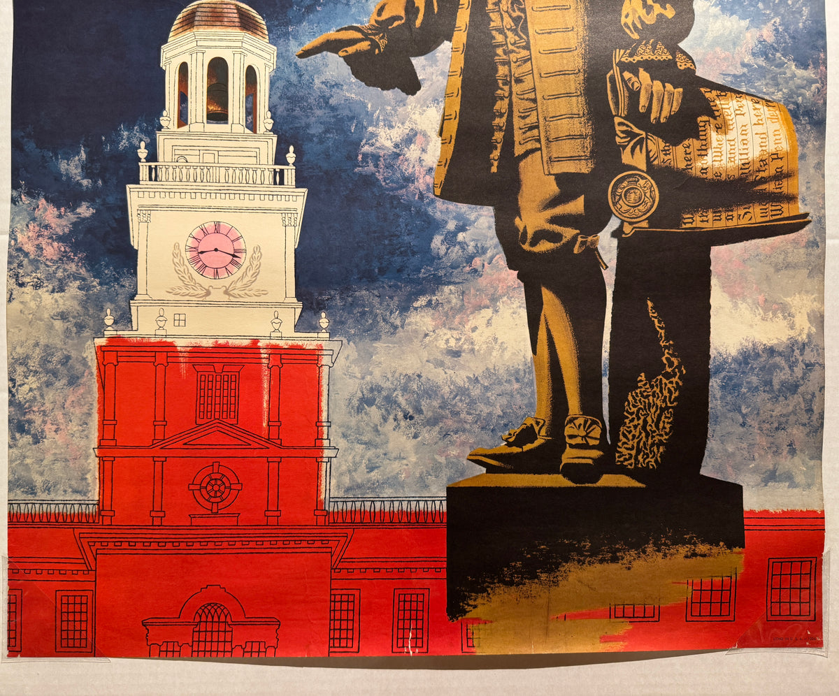 Fly TWA Philadelphia Vintage Poster