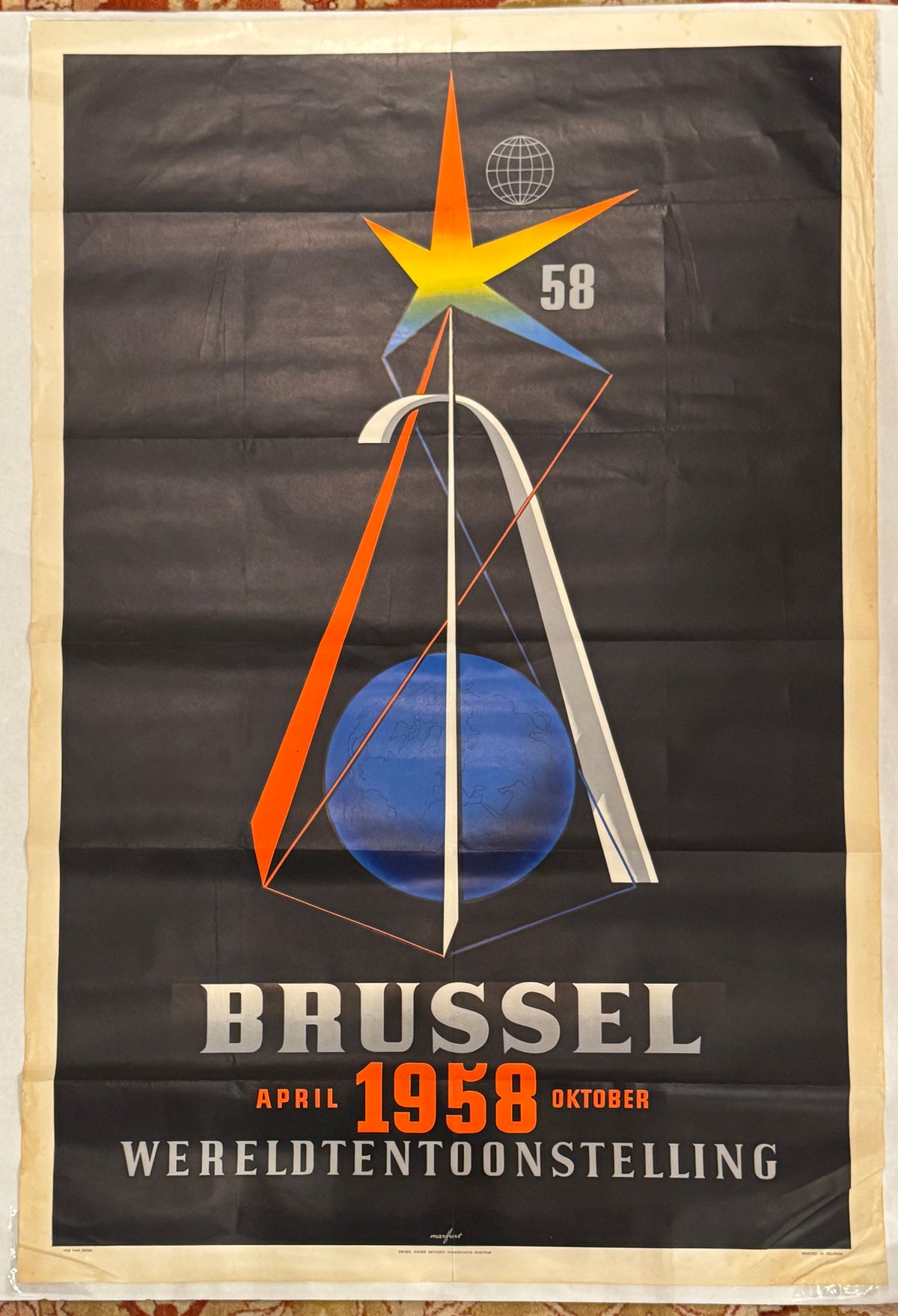 Brussels 1958 Vintage Poster