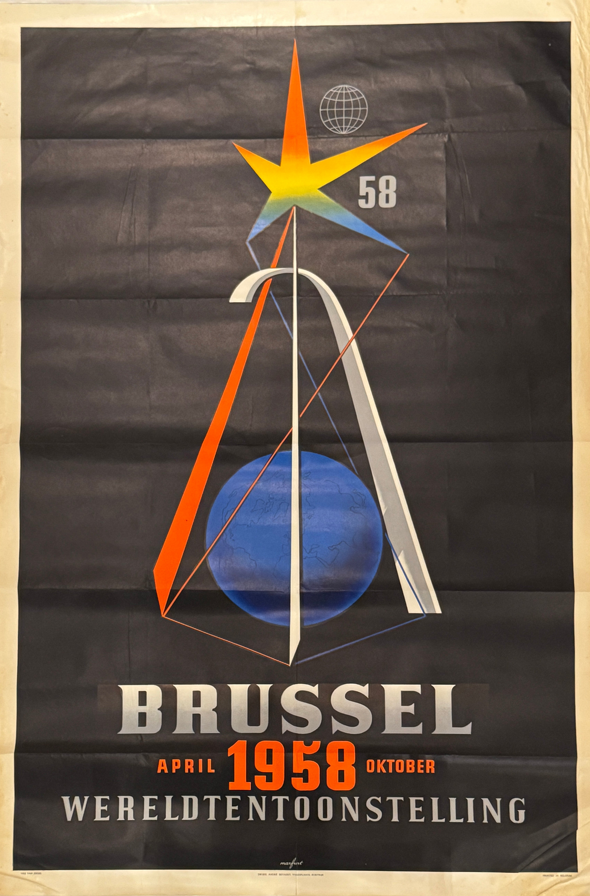 Brussels 1958 Vintage Poster