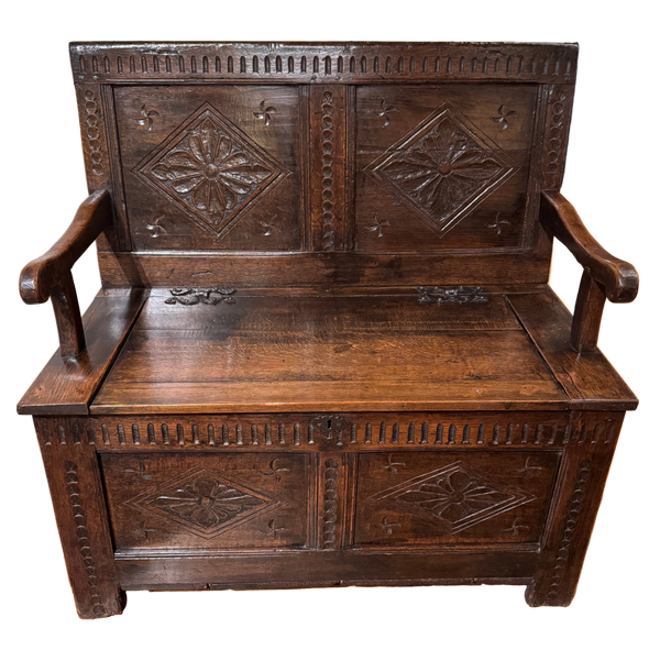 17th century And Later English Jacobean Revival Monks Hall Bench