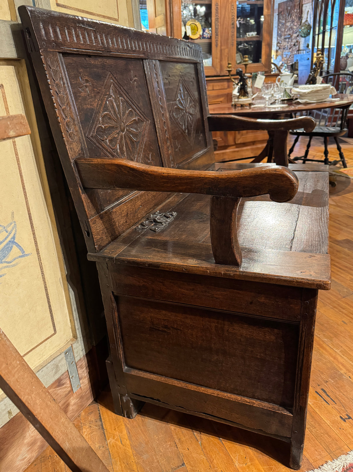 17th century And Later English Jacobean Revival Monks Hall Bench