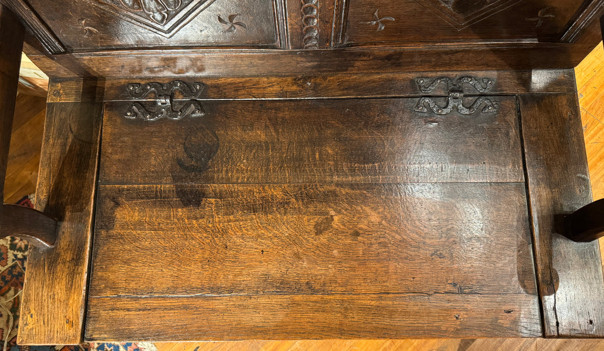 17th century And Later English Jacobean Revival Monks Hall Bench