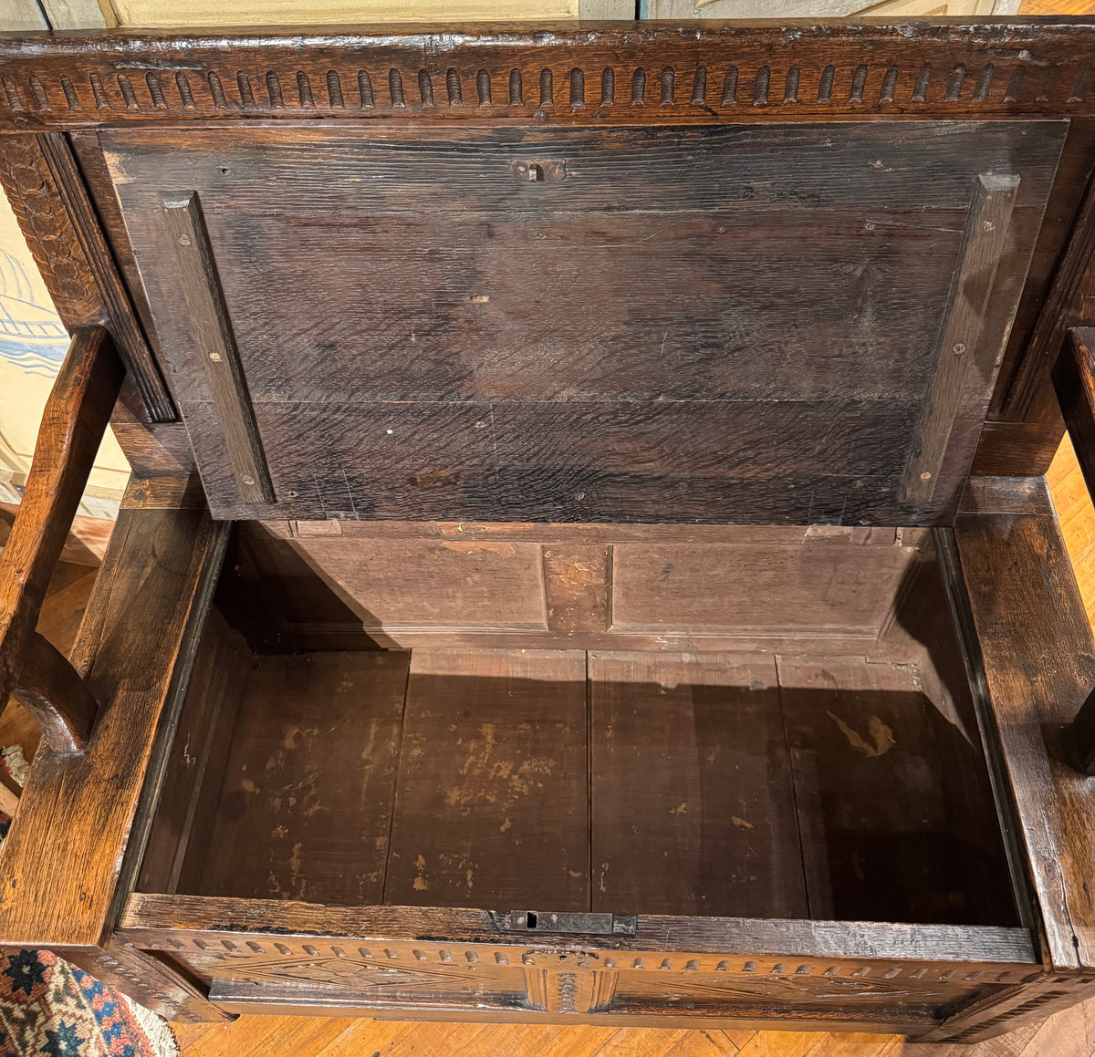 17th century And Later English Jacobean Revival Monks Hall Bench