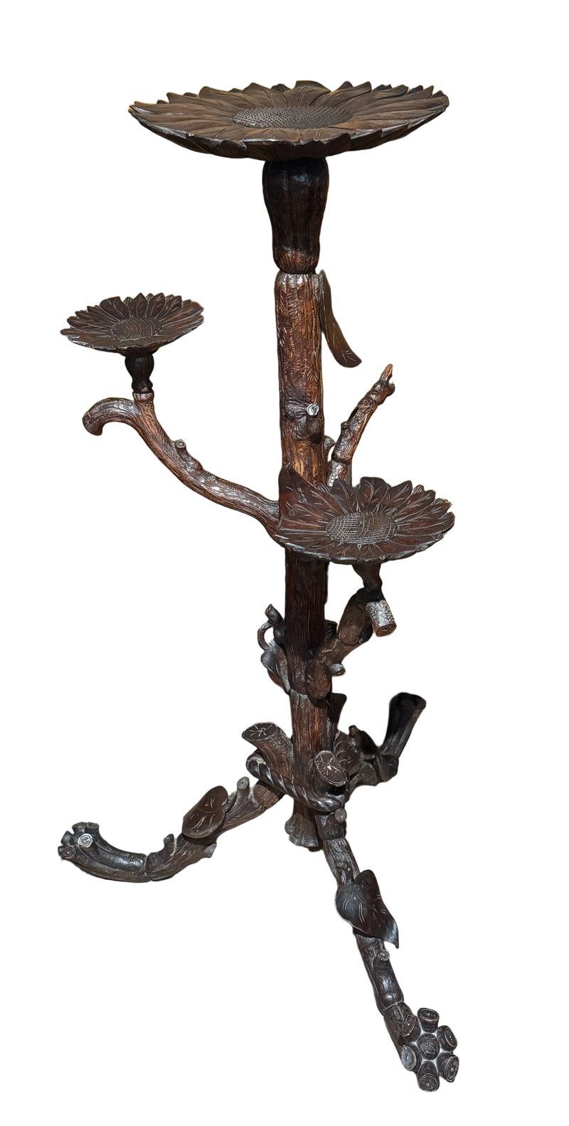 Late 19th Century Black Forest Sunflower Plant Stand