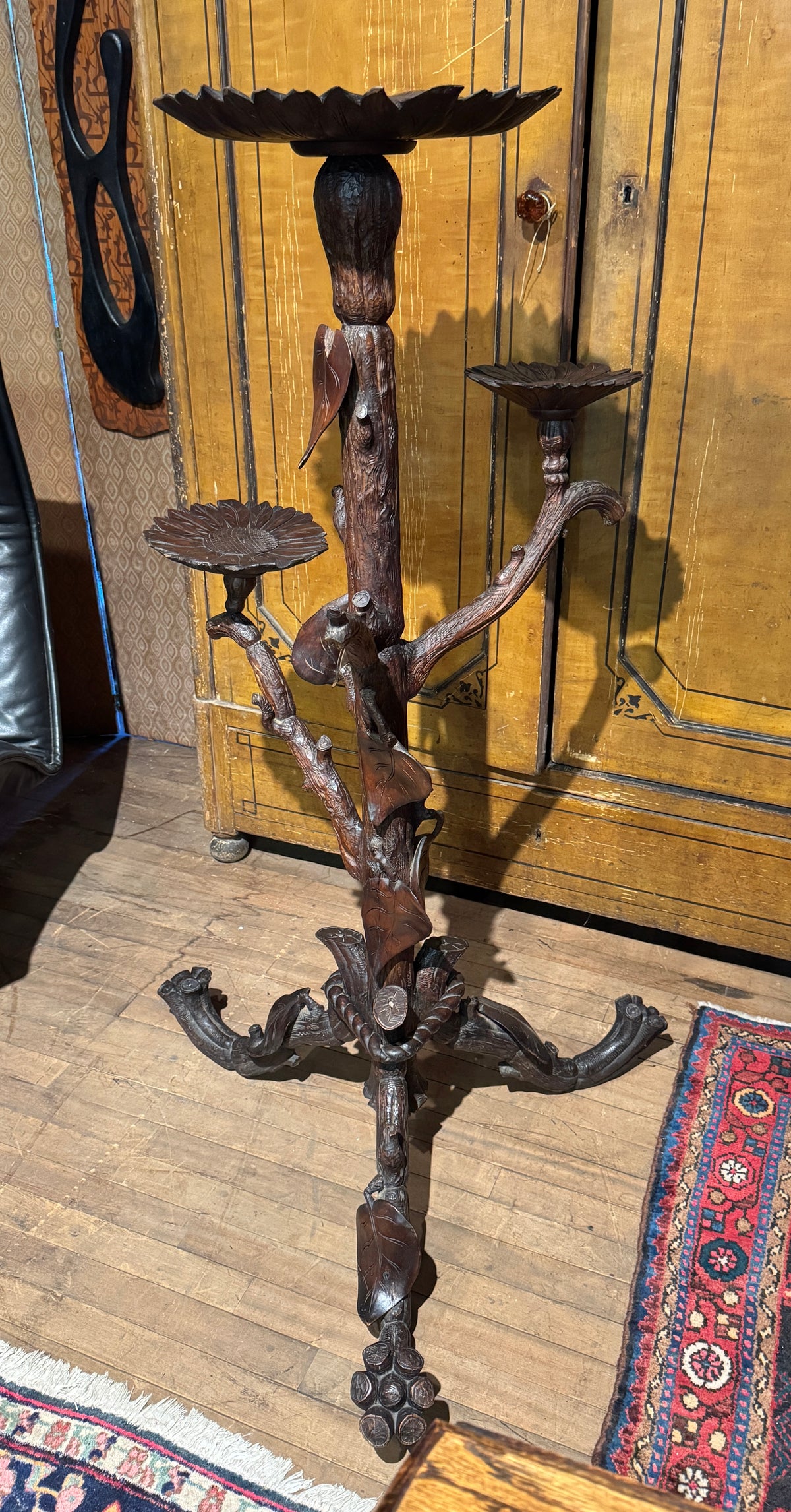 Late 19th Century Black Forest Sunflower Plant Stand