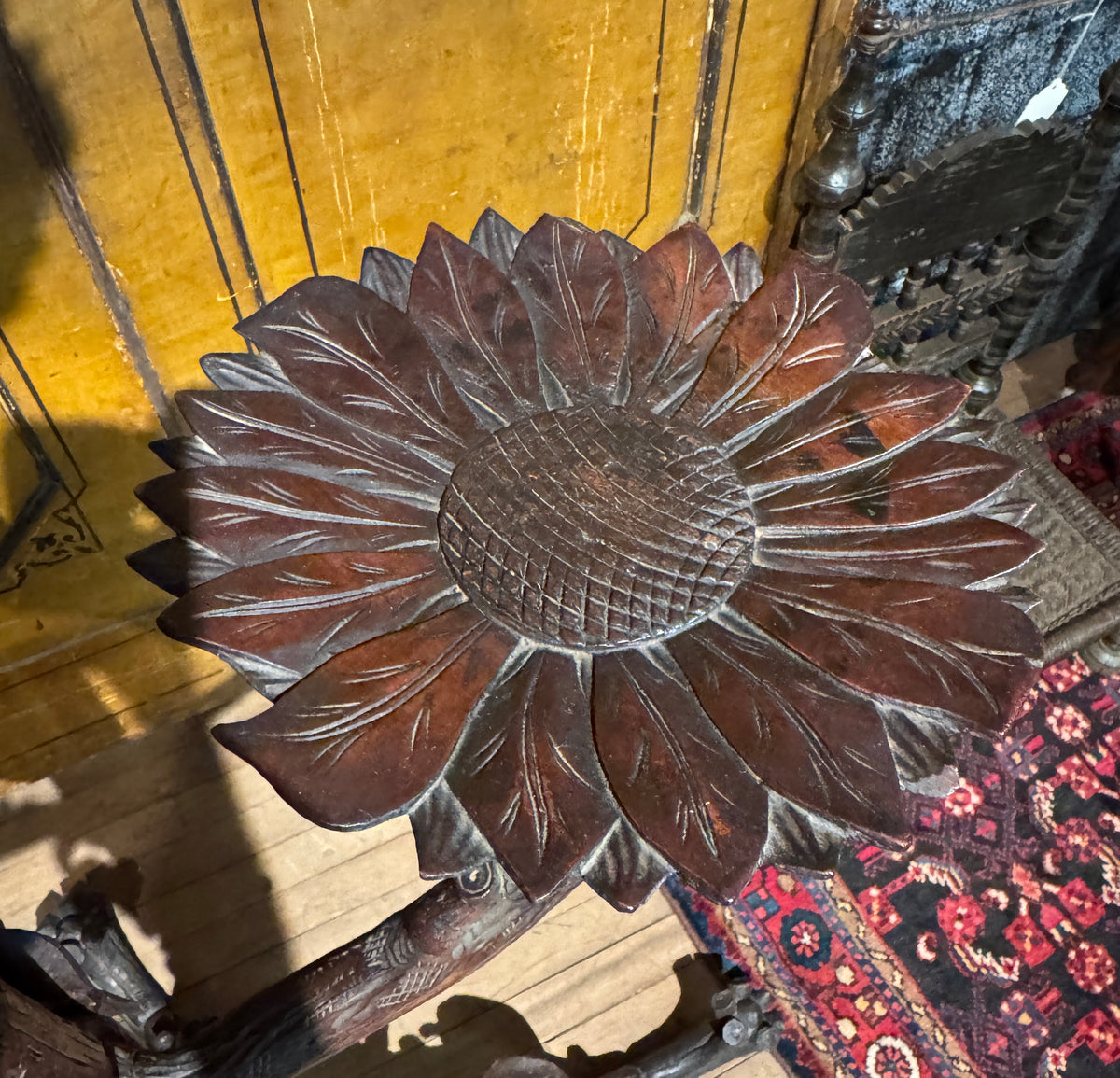 Late 19th Century Black Forest Sunflower Plant Stand