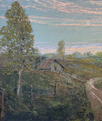 Country Landscape Oil on Canvas Painting by Franz Strahalm