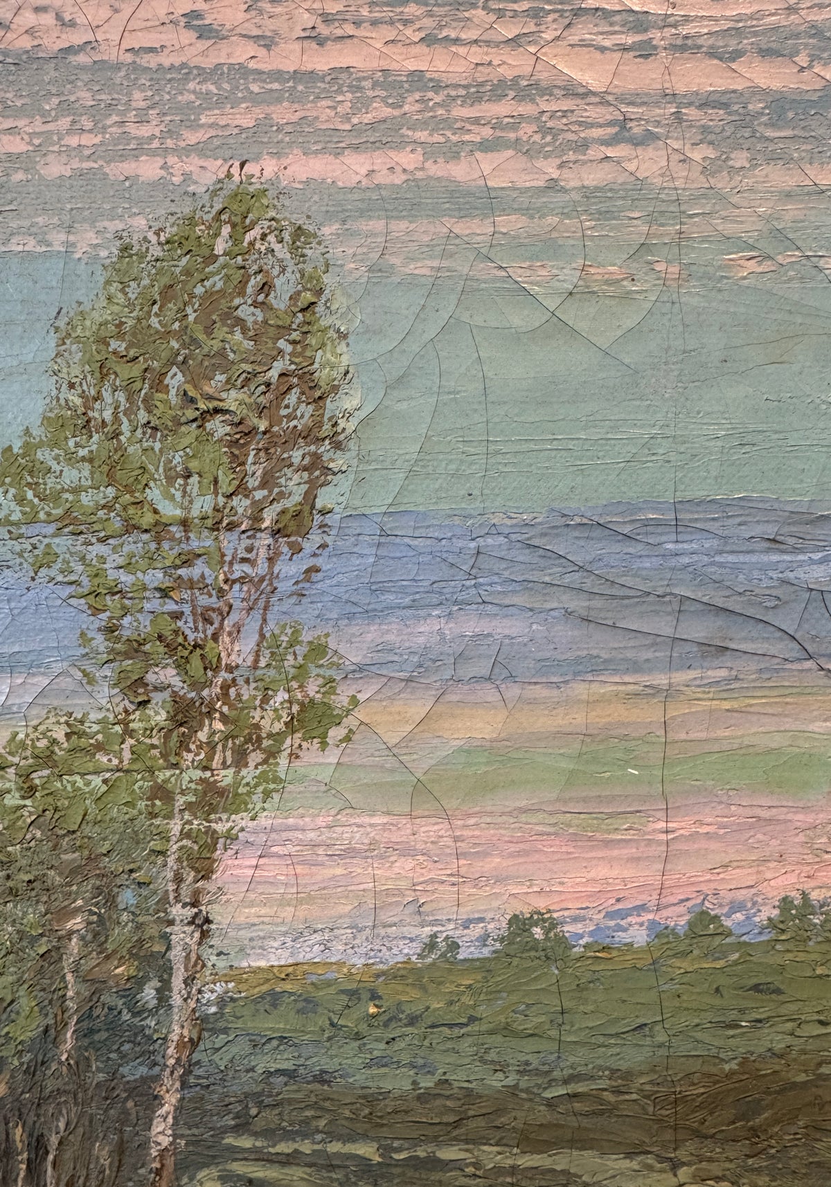 Country Landscape Oil on Canvas Painting by Franz Strahalm