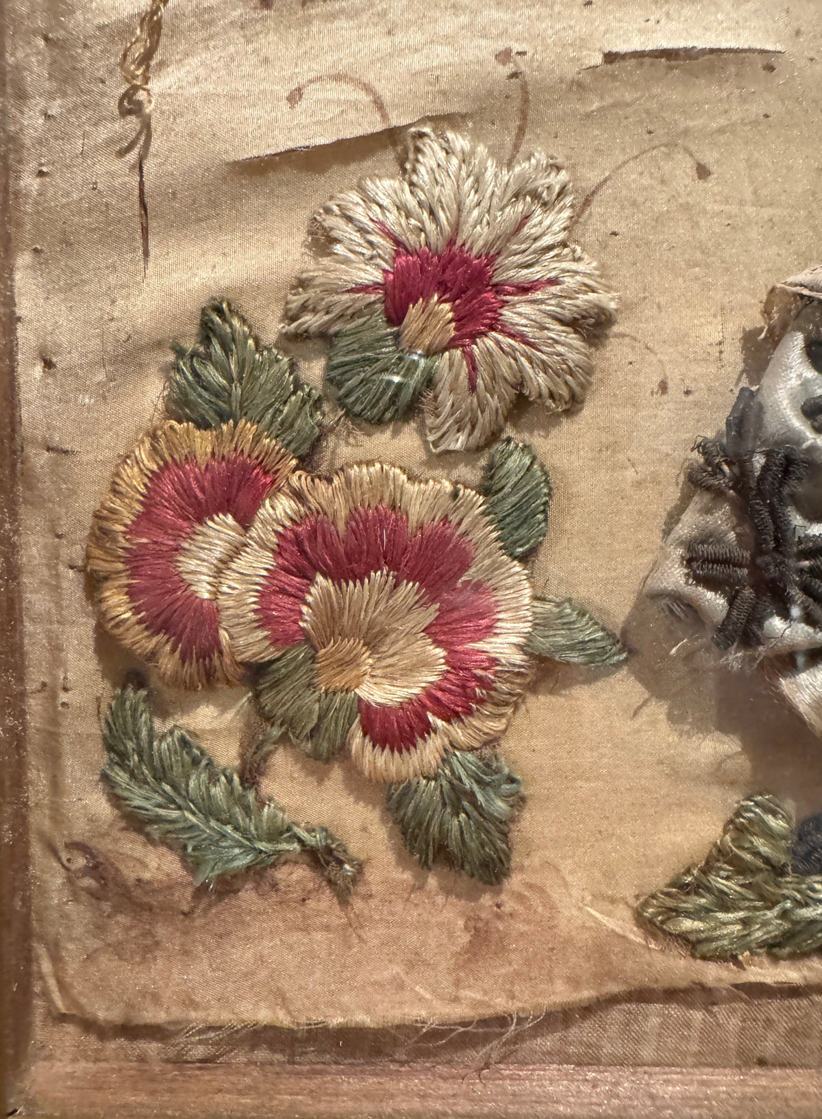 17th Century English Provincial Stuart Era Stumpwork Panel