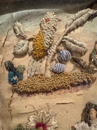 17th Century English Provincial Stuart Era Stumpwork Panel