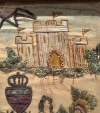 17th Century English Provincial Stuart Era Stumpwork Panel