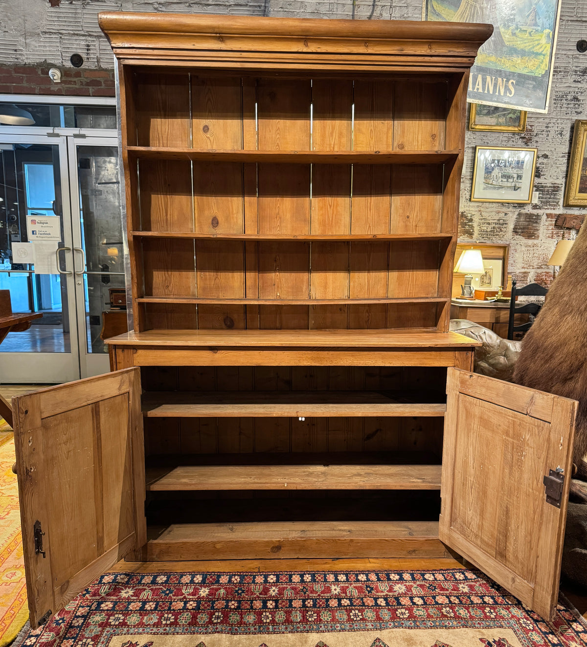 19th Century English Pine Cupboard