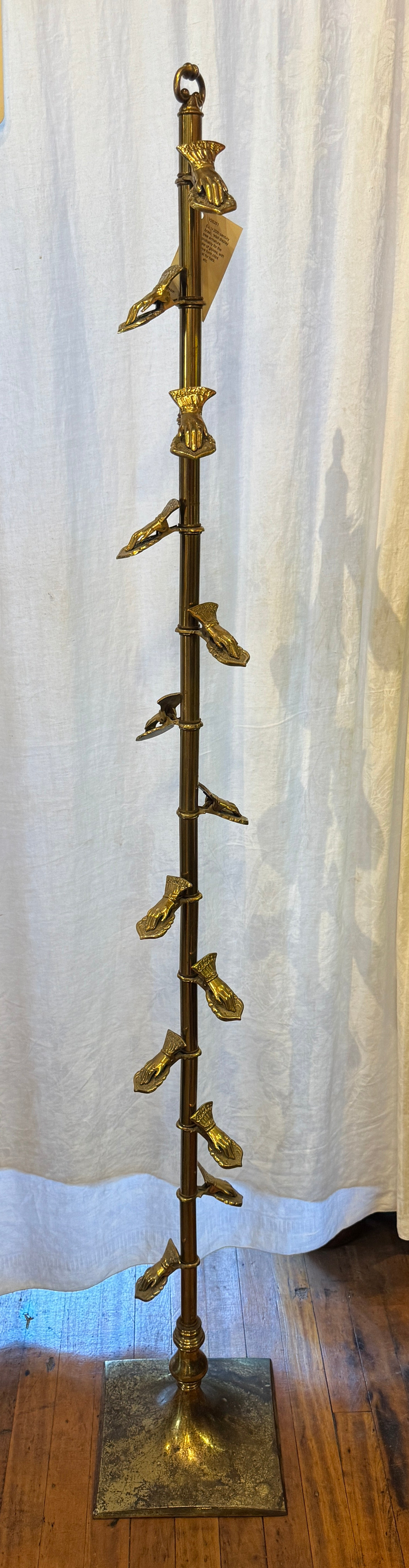 Brass Retail Glove Display Stand