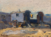"Gypsy Camp," Post Impressionist Painting by Eugene Van Mierlo