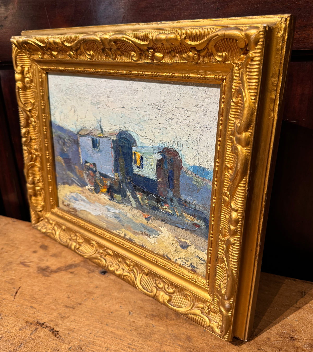 "Gypsy Camp," Post Impressionist Painting by Eugene Van Mierlo