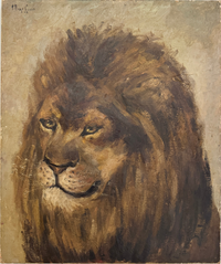 19th century French Lion Portrait