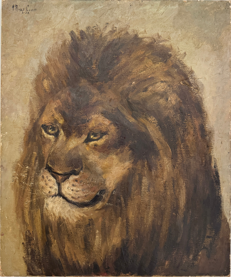 19th century French Lion Portrait