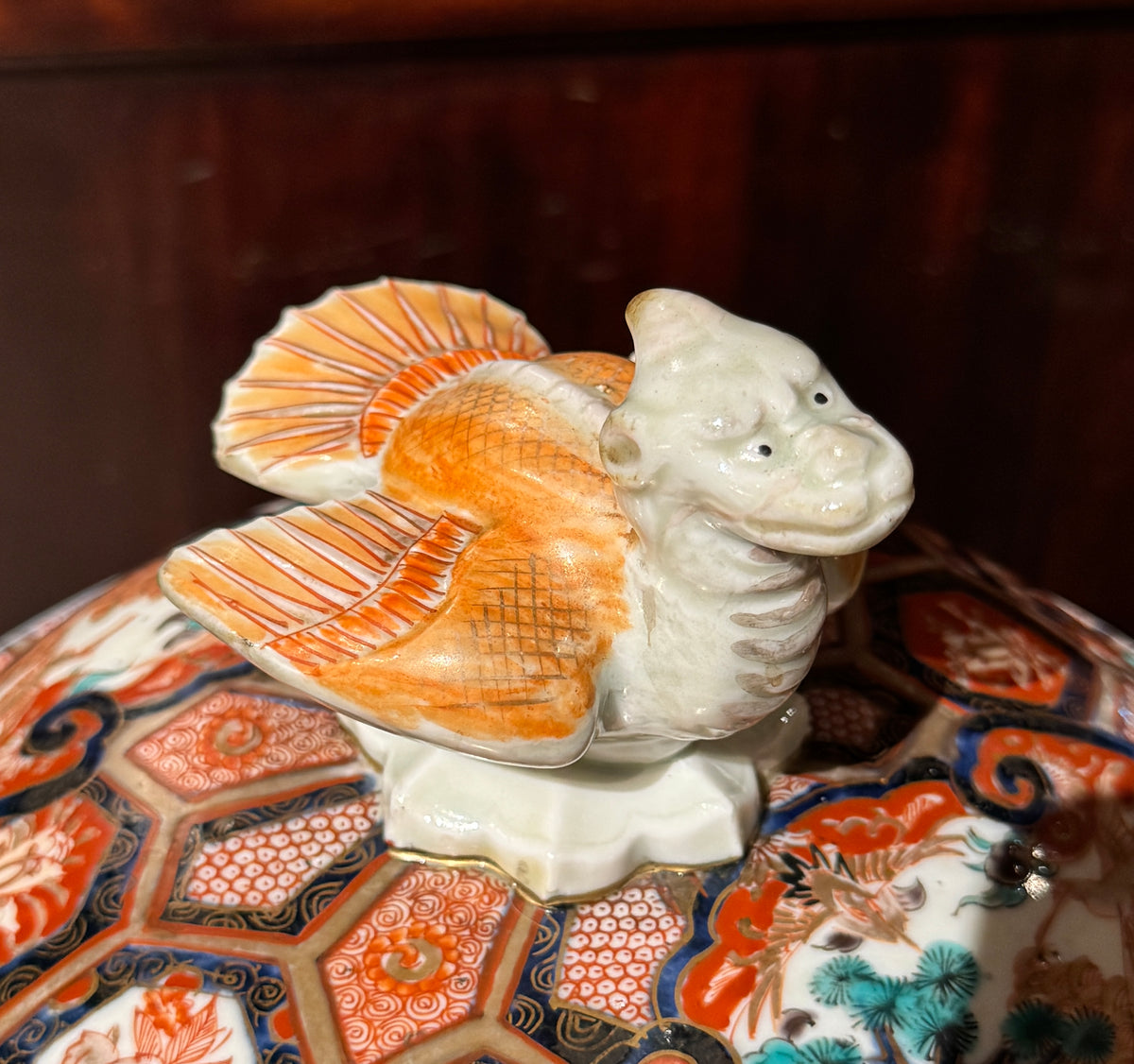 19th Century Japanese Imari Decagonal Lidded Jar