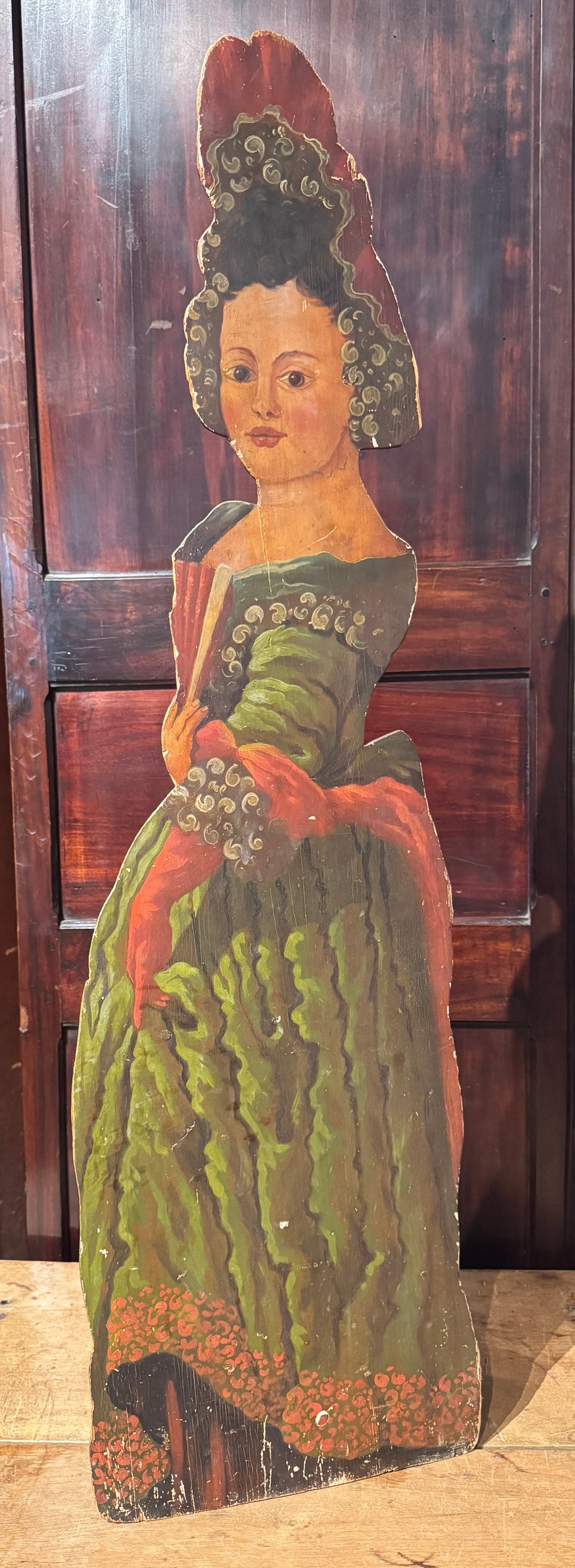 Antique English Carved and Painted Dummy Board
