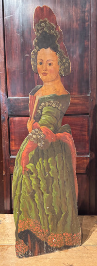 Antique English Carved and Painted Dummy Board