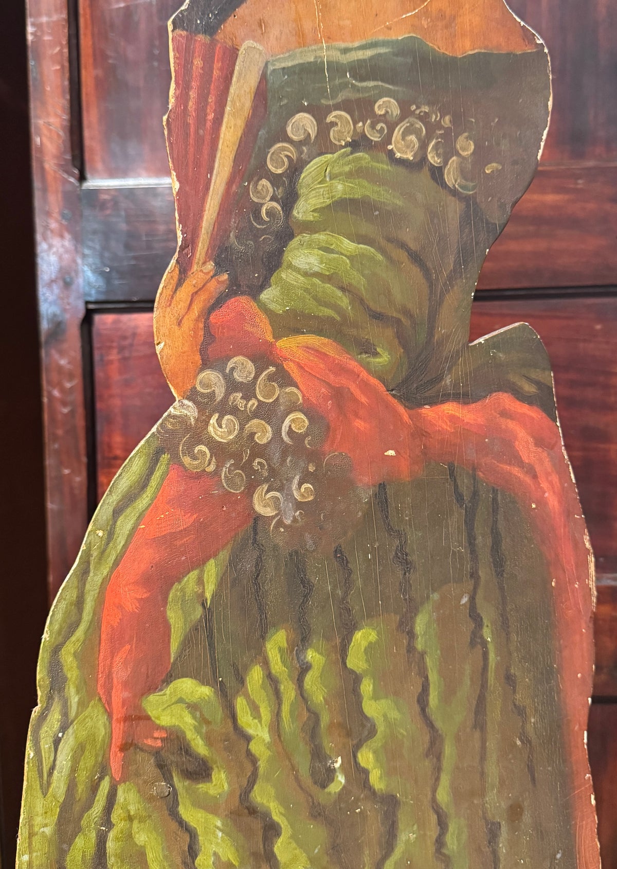 Antique English Carved and Painted Dummy Board