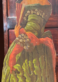 Antique English Carved and Painted Dummy Board