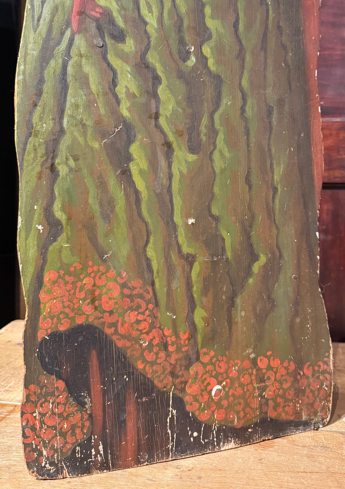 Antique English Carved and Painted Dummy Board