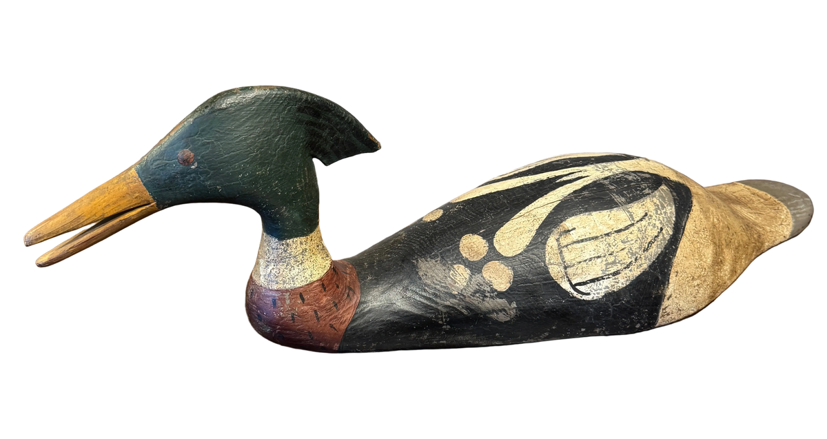 Mid 20th Century Merganser Style Duck Decoy