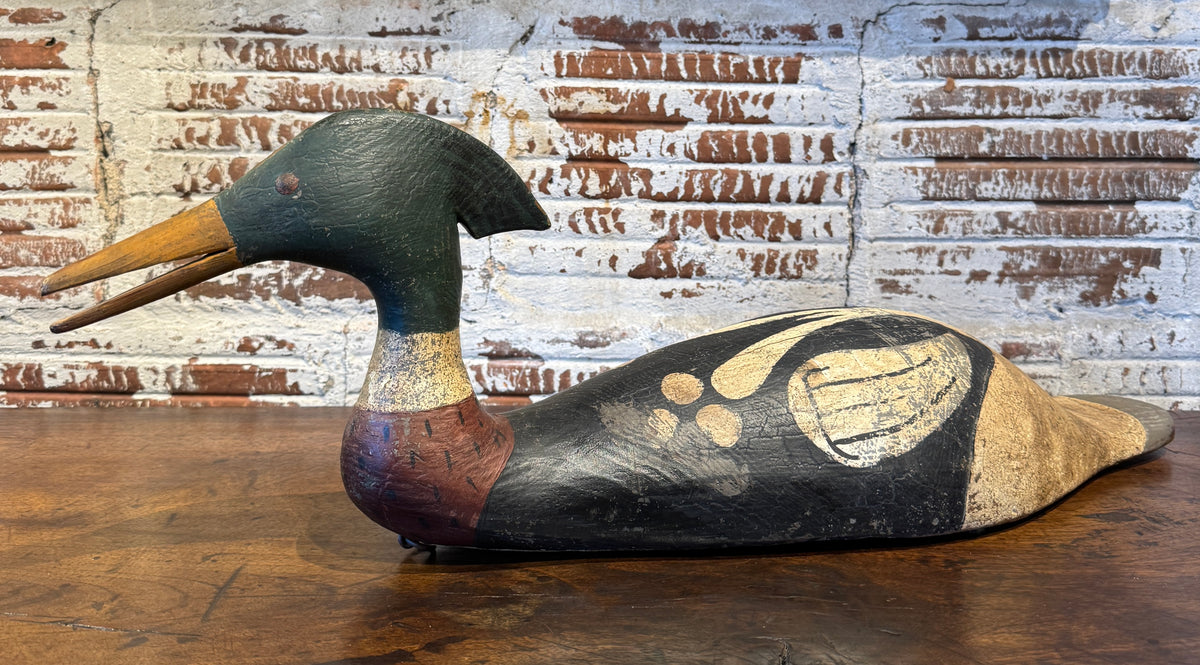 Mid 20th Century Merganser Style Duck Decoy