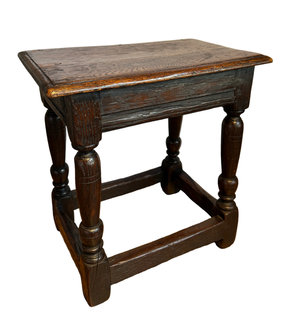 Late 17th Century Charles II English Oak Joint Stool