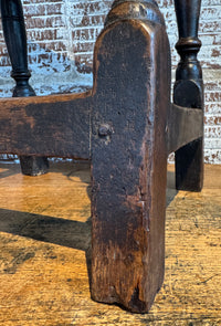 Rare 17th Century Charles II English Oak Joint stool